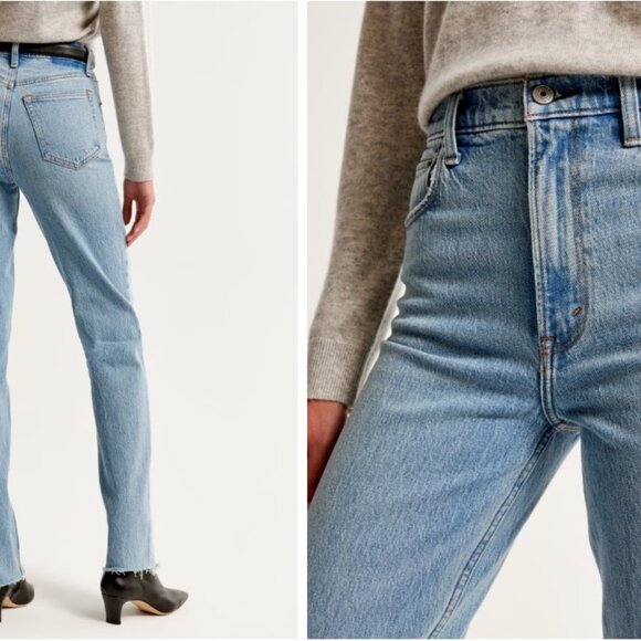 Abercrombie Ultra High Rise 90s Straight Jean Size 33 - Picture 9 of 10